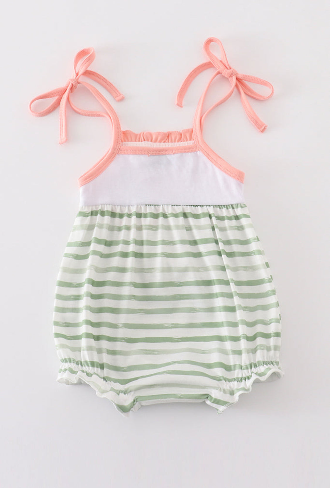 Marine Creatures Embroidery Stripe Girl’s Bubble