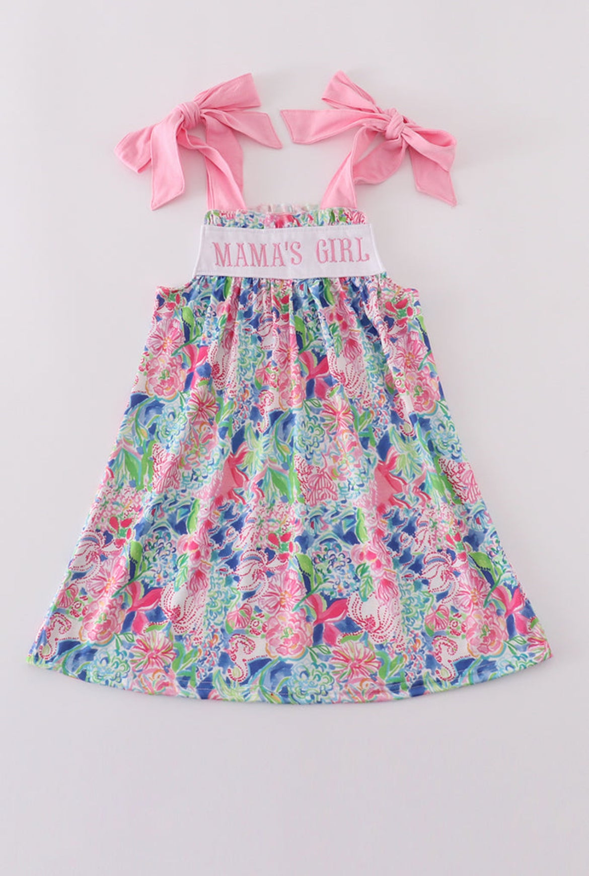 Girl’s “Mama’s Girl” Embroidered Dress