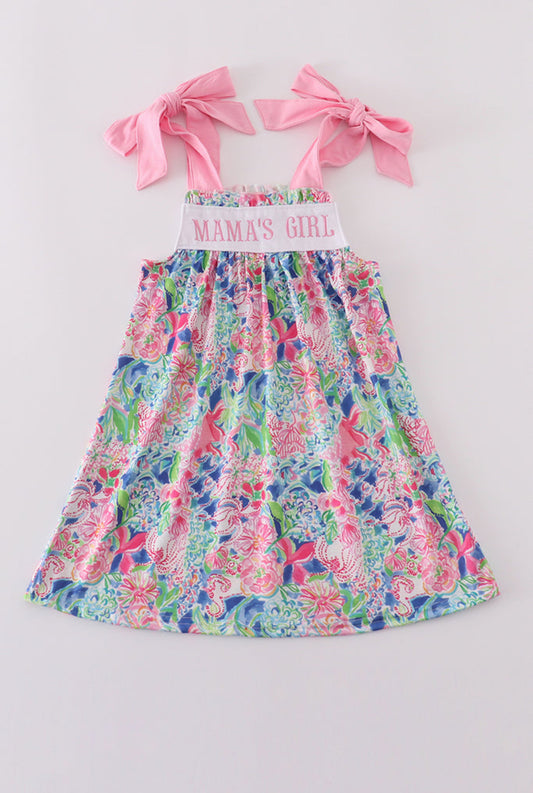 Girl’s “Mama’s Girl” Embroidered Dress