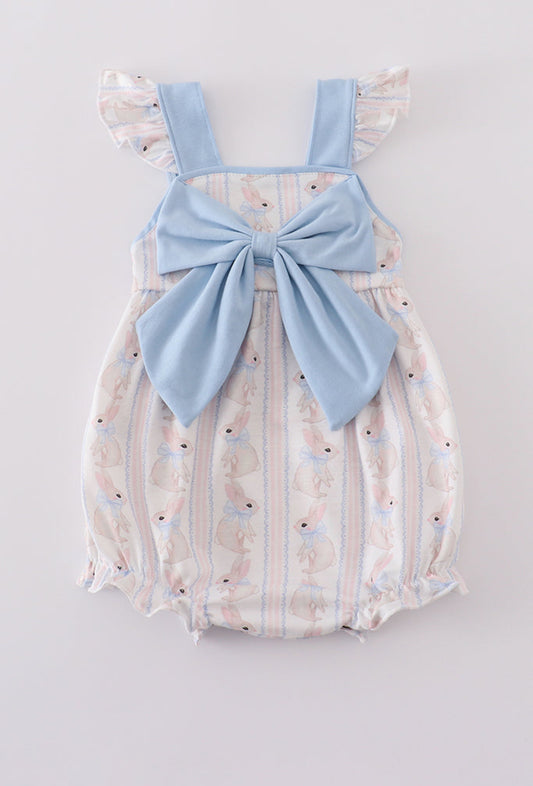 Blue Bow Bunny Girl’s Bubble
