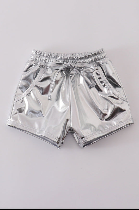 Silver Laser Shorts