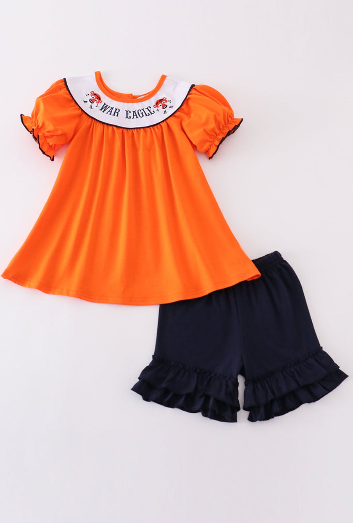 Girl’s “War Eagle” Embroidered Short Set