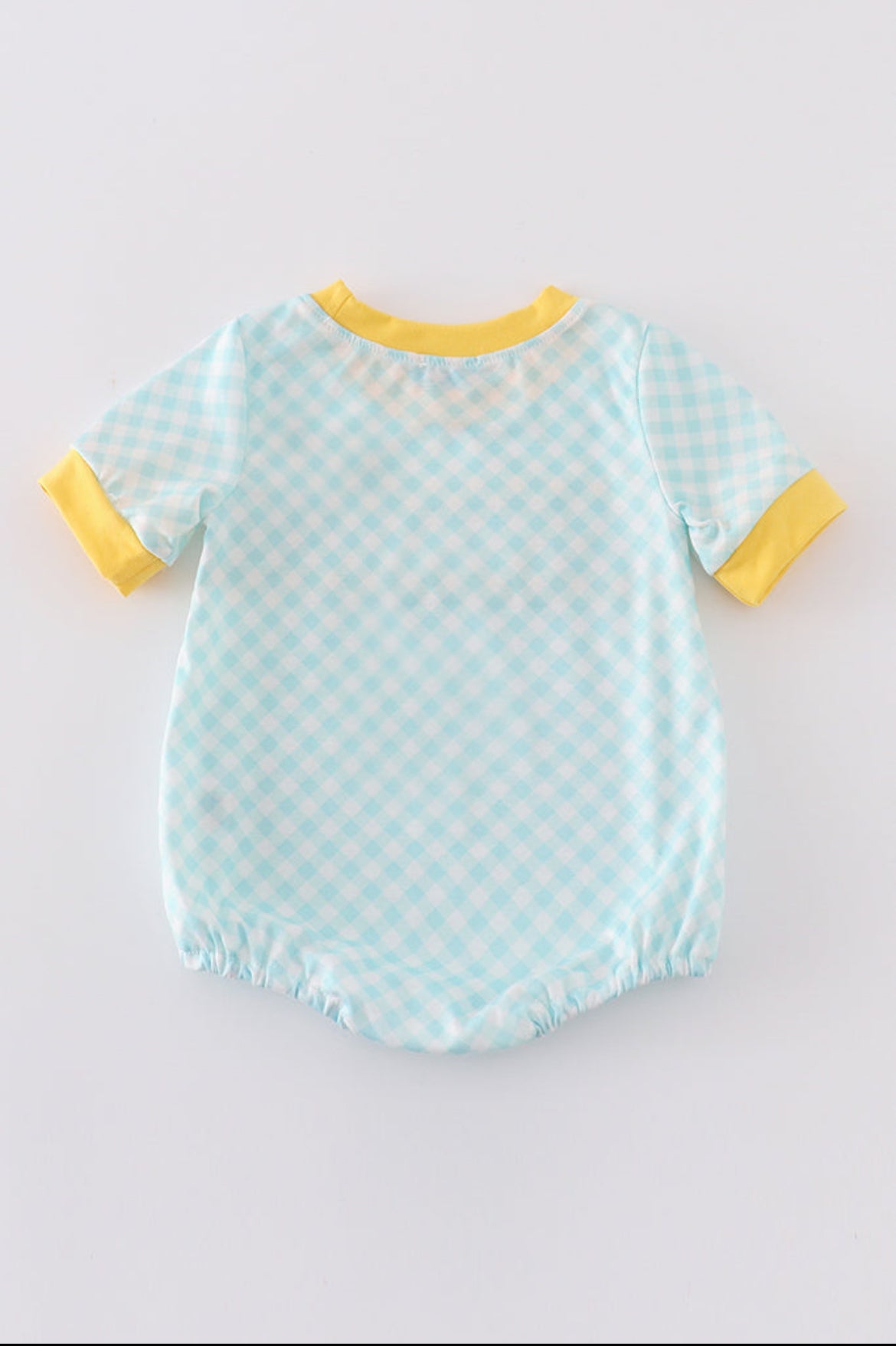 Boy’s Mint Lemon Embroidered Bubble