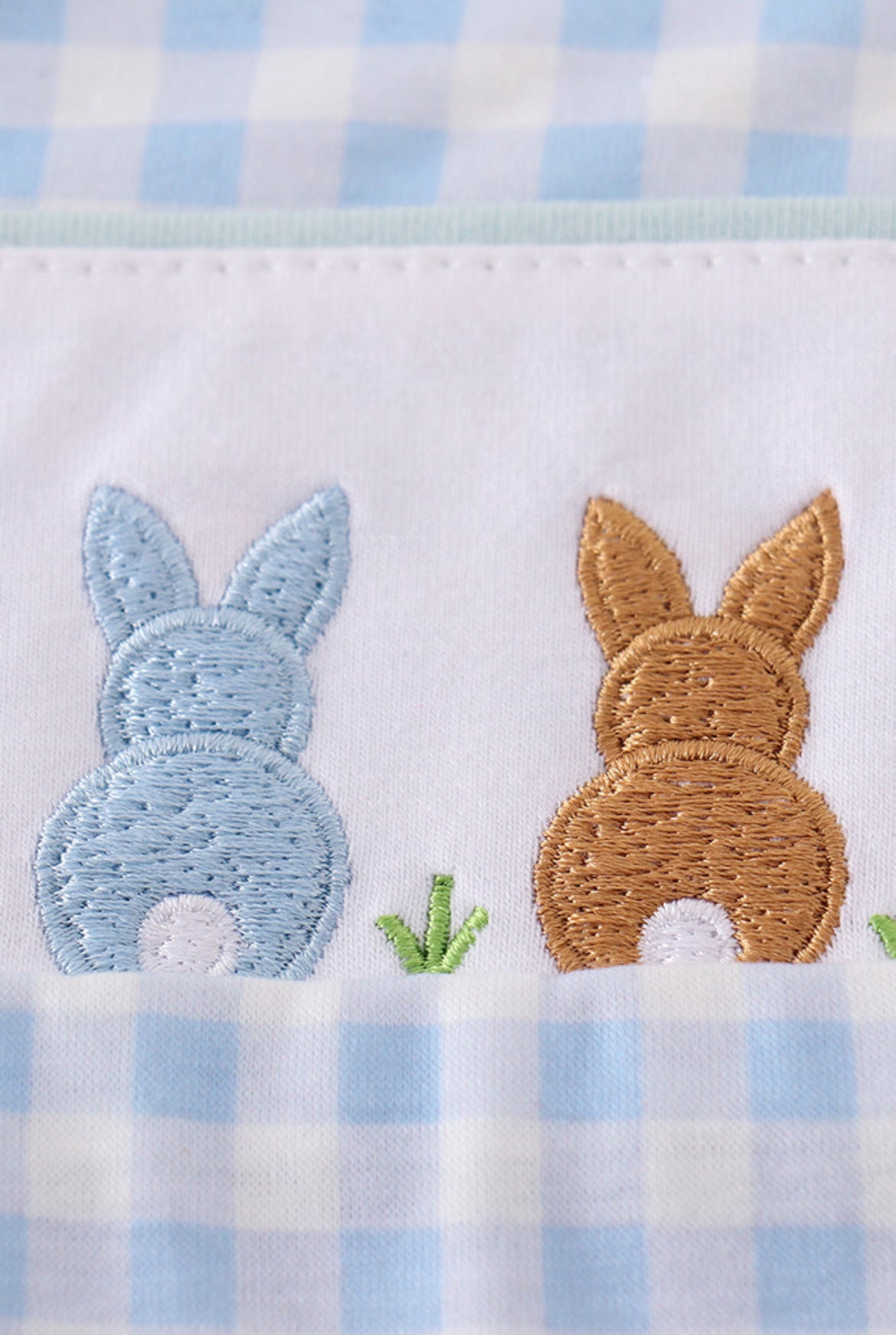 Boy’s Blue Bunny Embroidered Romper