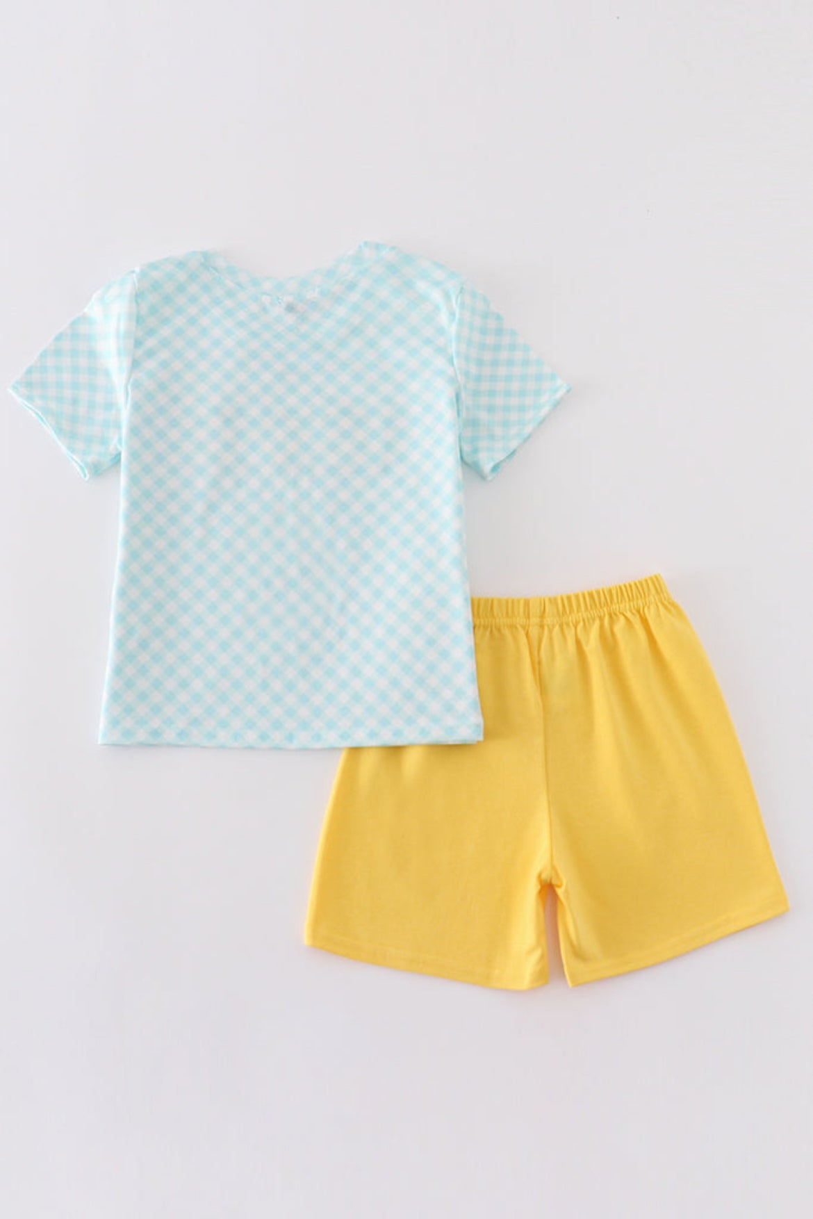 Boy’s Mint Lemon Embroidered Short Set