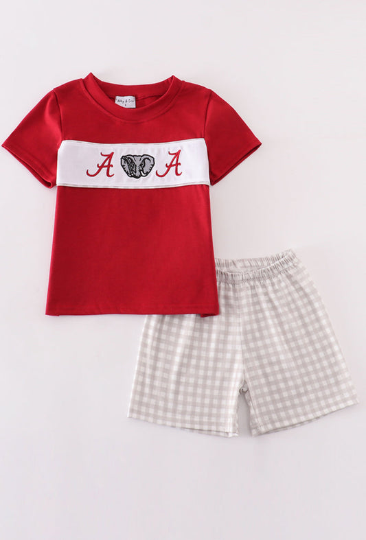 Boy’s Alabama Embroidered Shorts Set