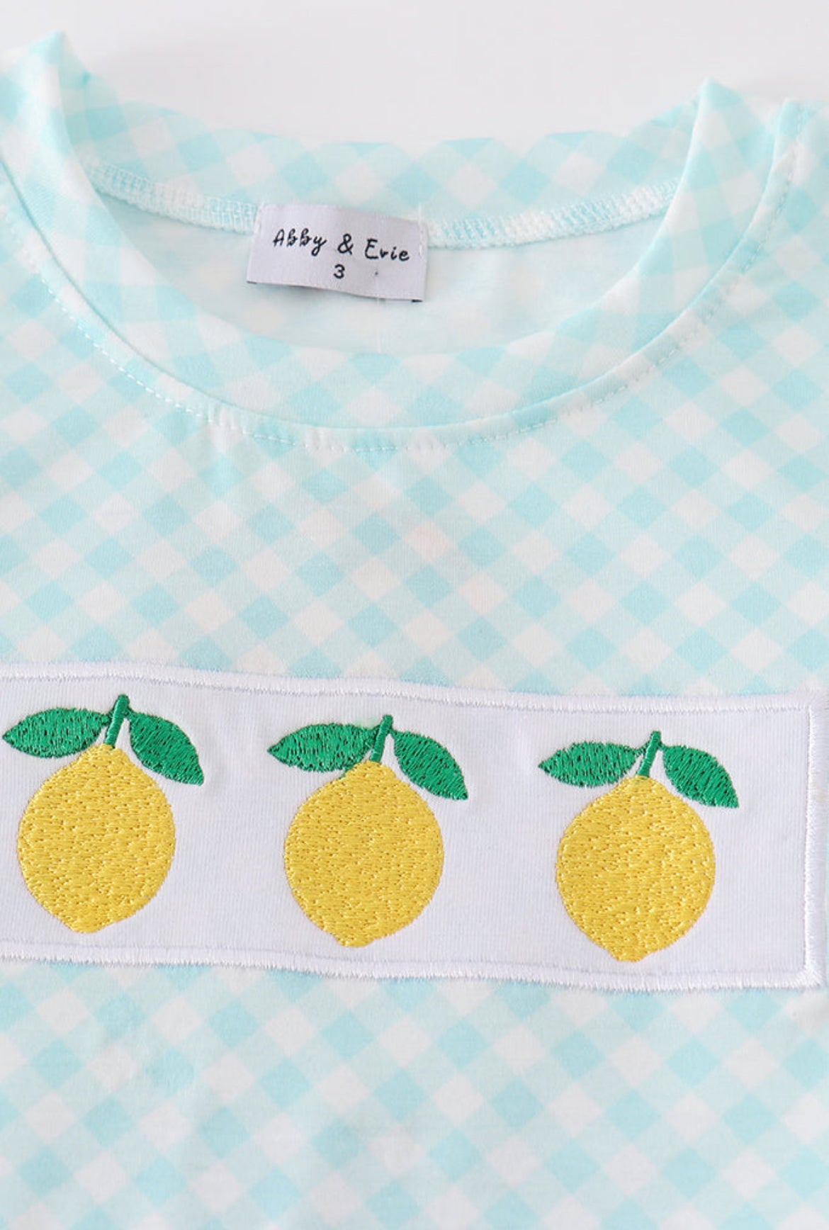 Boy’s Mint Lemon Embroidered Short Set