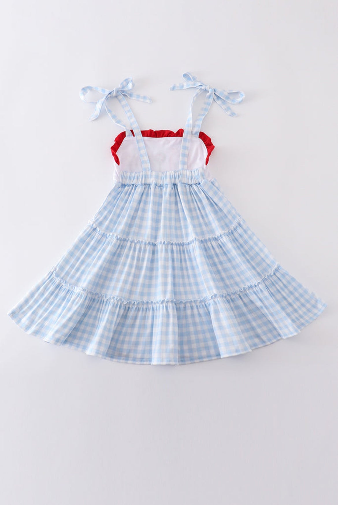 Girl’s BlueFarm Embroidery Tiered Dress