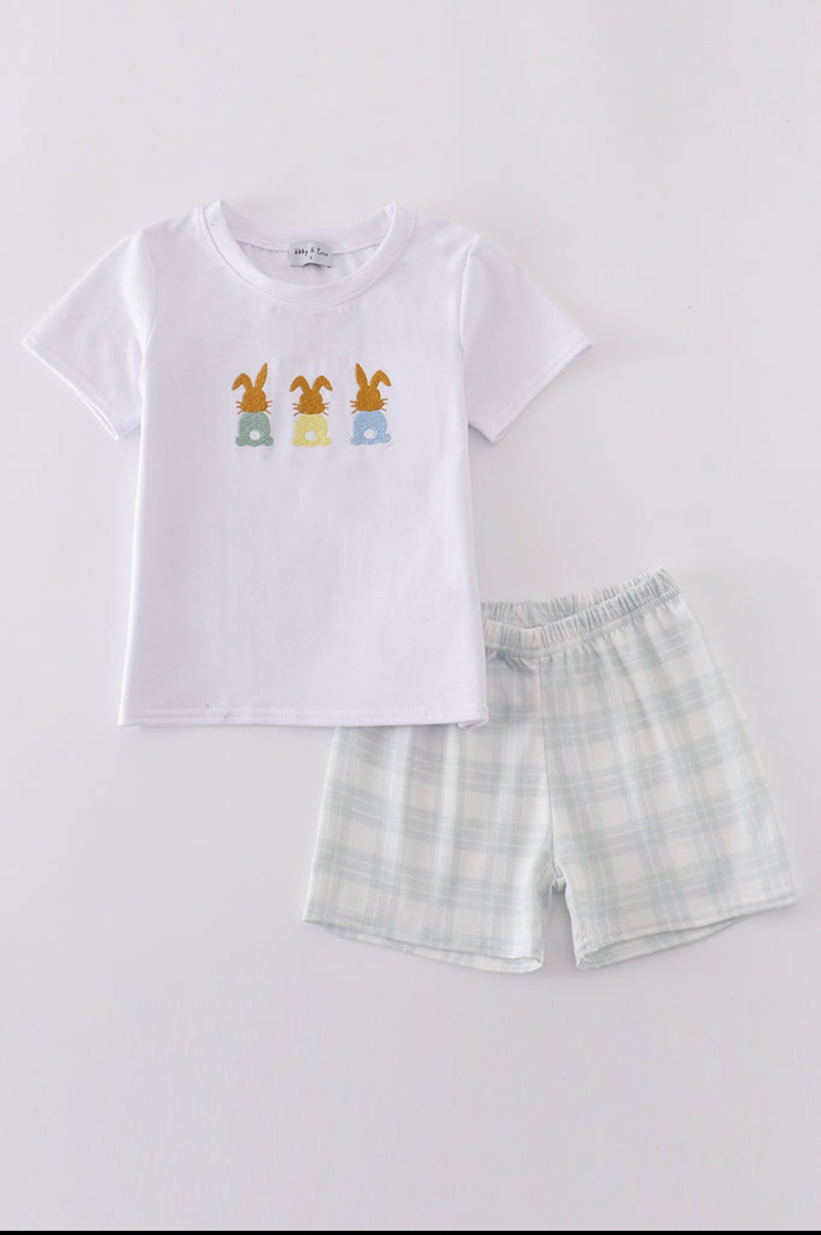 Boy’s Easter Bunny Embroidered Short Set