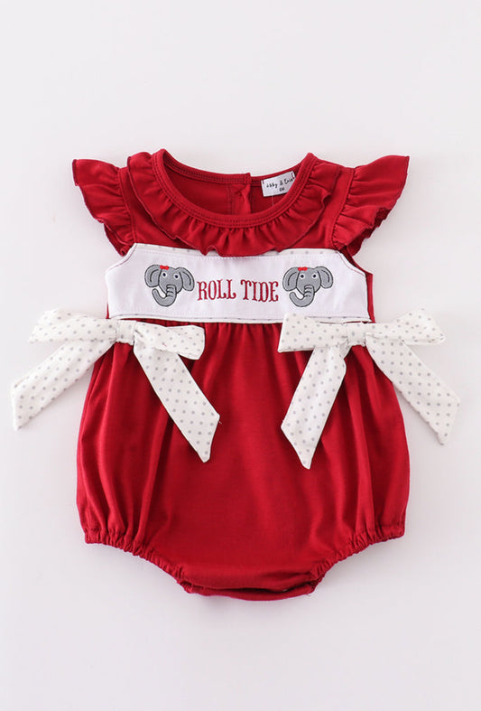 Girl’s “Roll Tide” Embroidered Bubble