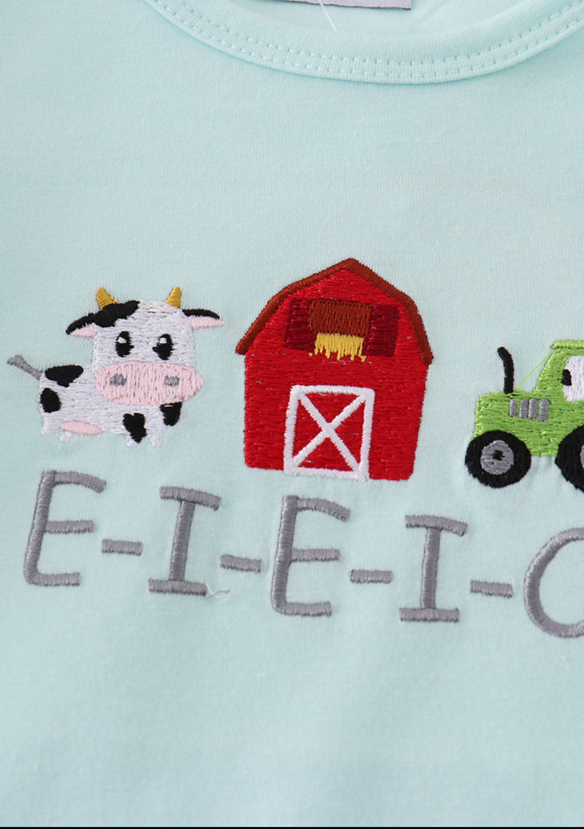 Girl’s Blue Farm Embroidery BloomerSet