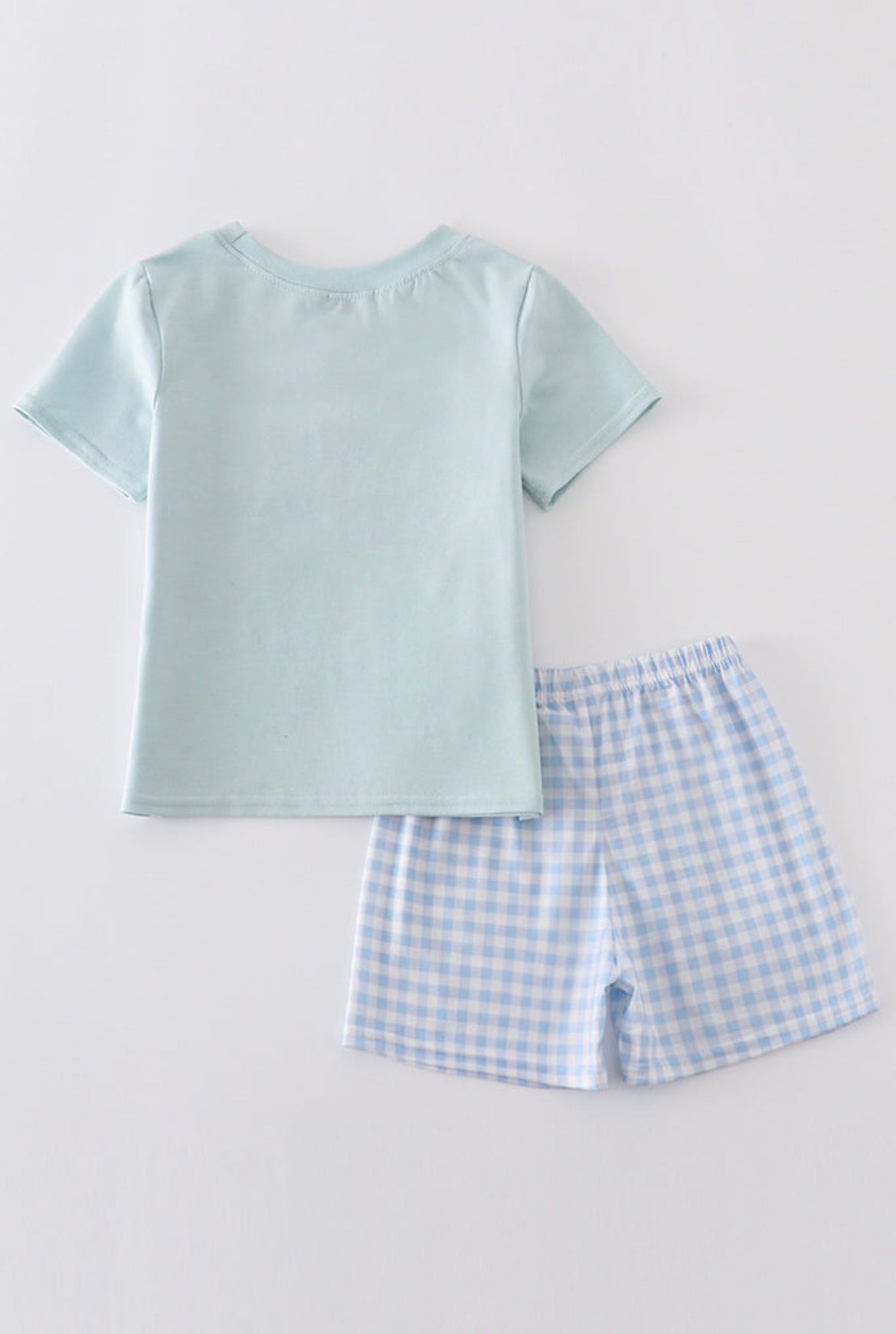 Boy’s Blue Bunny Embroidered Short Set