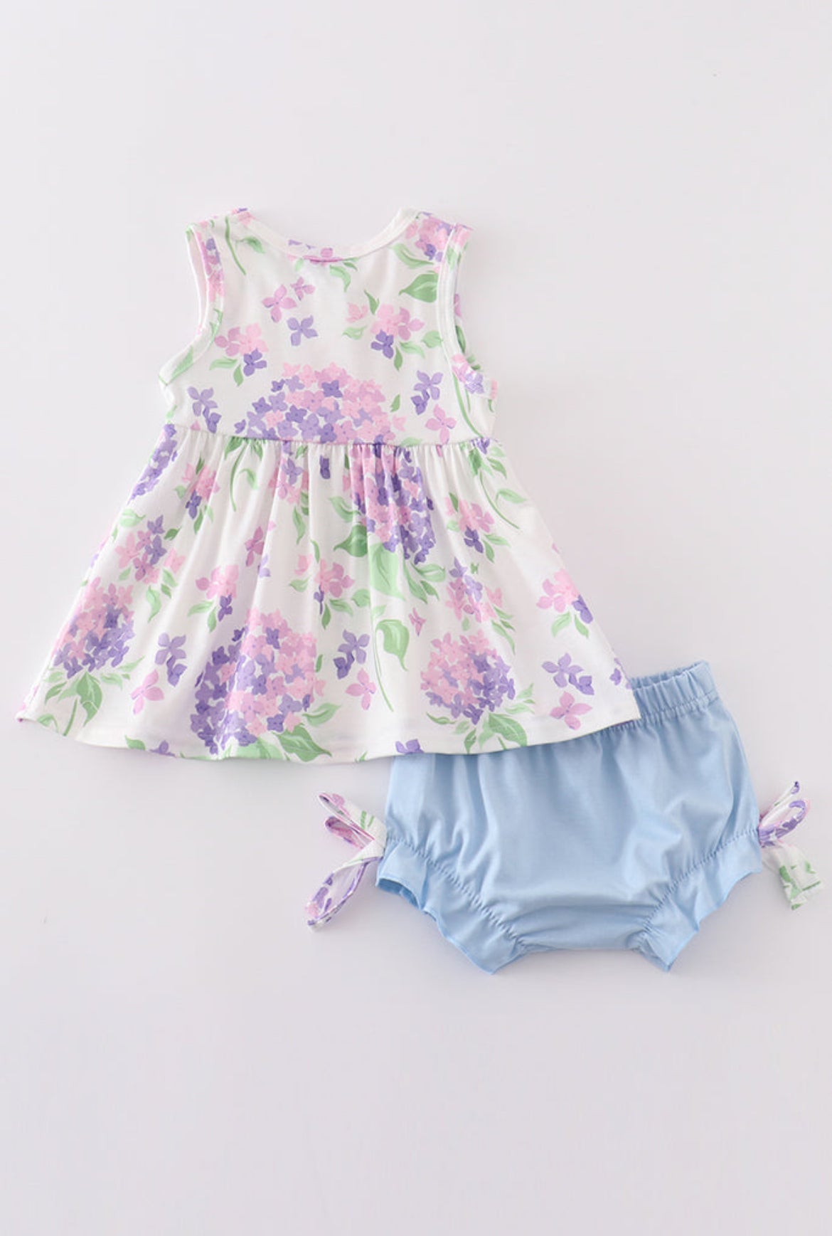 Girl’s Purple Hydrangea Bloomer Set