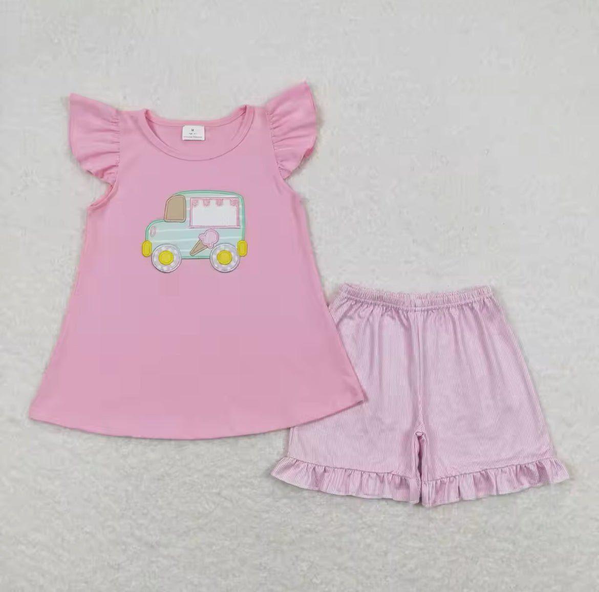 Girl’s “Summer Fun for Ice Cream” Shorts Set