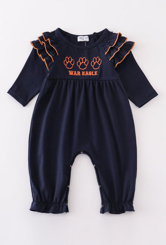 Girl’s “WarEagle” Long Sleeve Romper