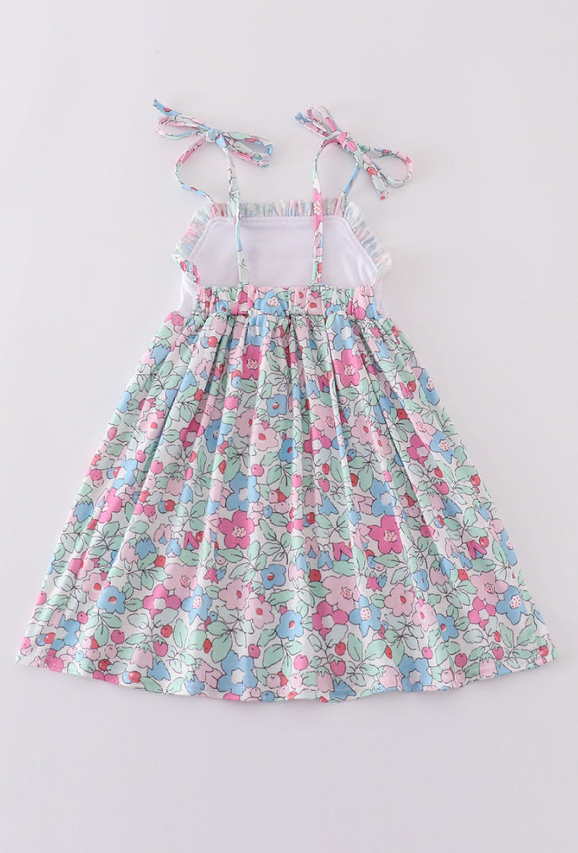 Girl’s Floral Bunny Embroidered Dress