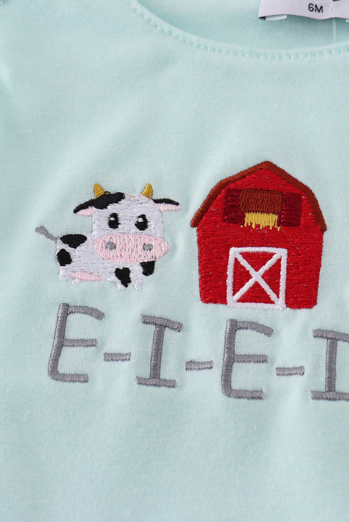 Boy’s Blue Farm Embroidery Bloomer Set