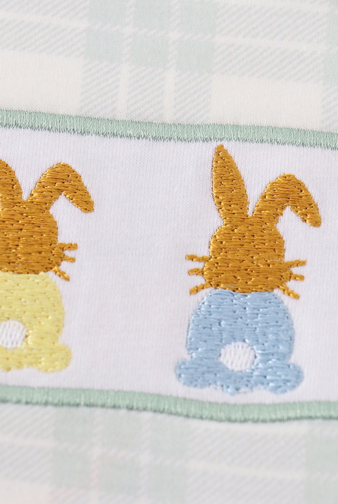 Boy’s Green Bunny Embroidered Bubble