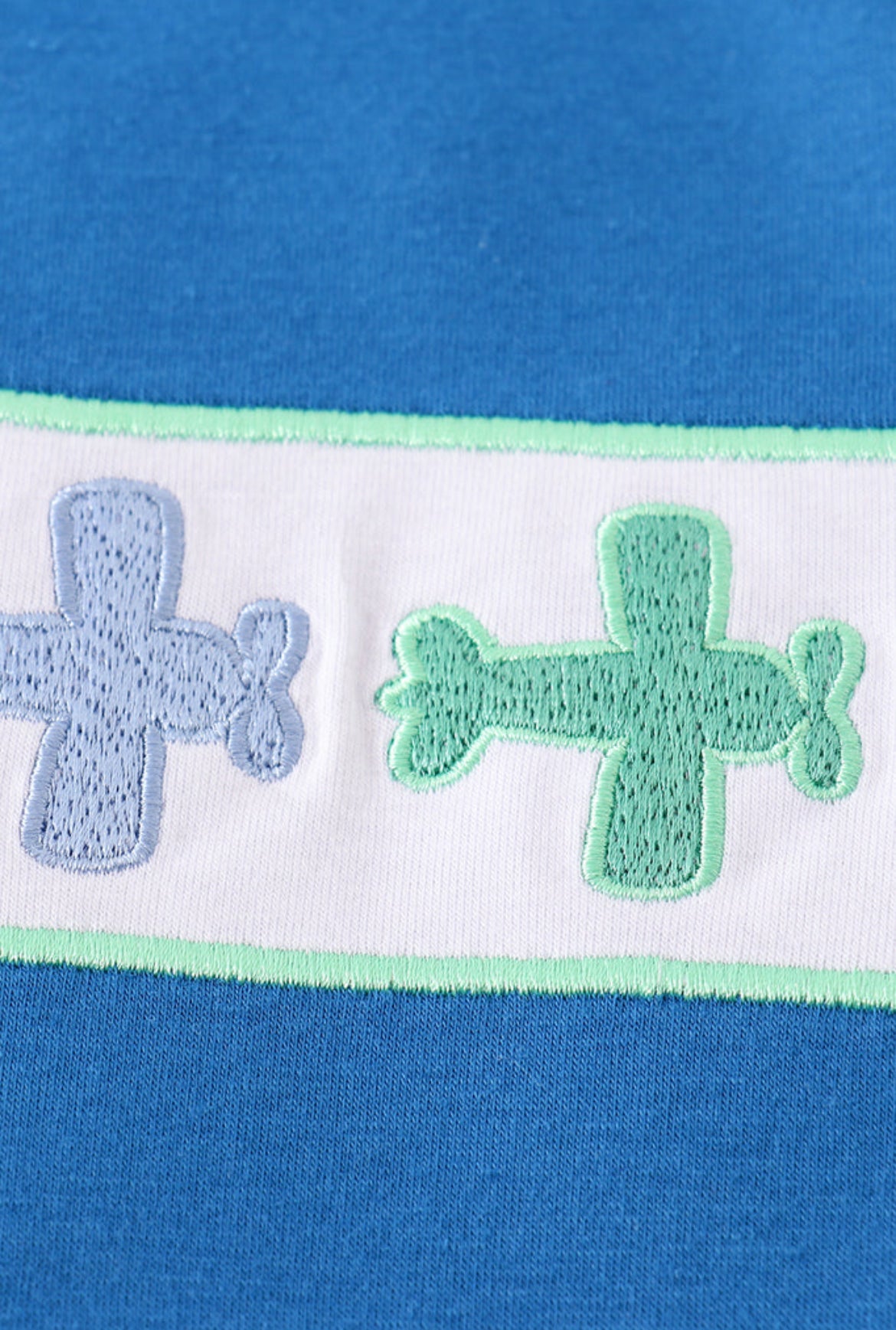 Blue Airplane Embroidery Boy’s Shirt