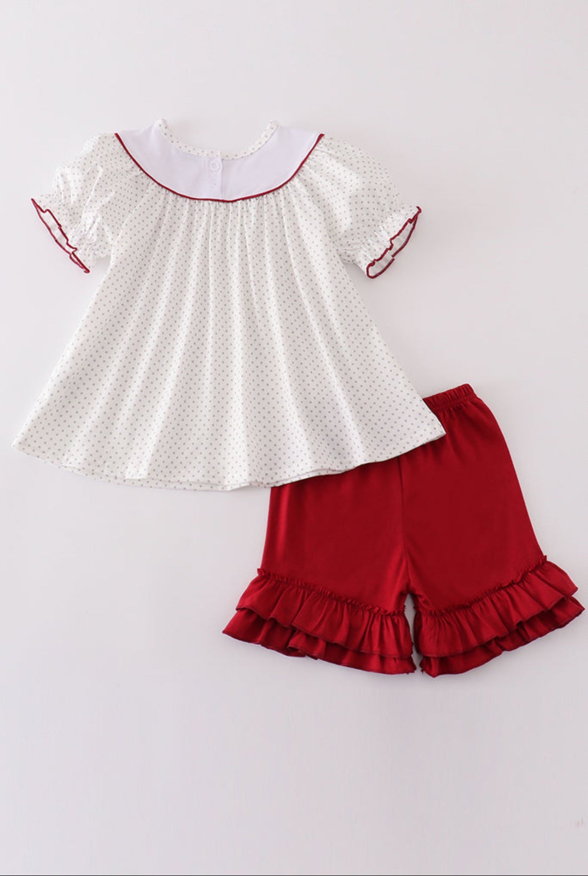 Girl’s Polka Dot Roll Tide Embroidered Short Set