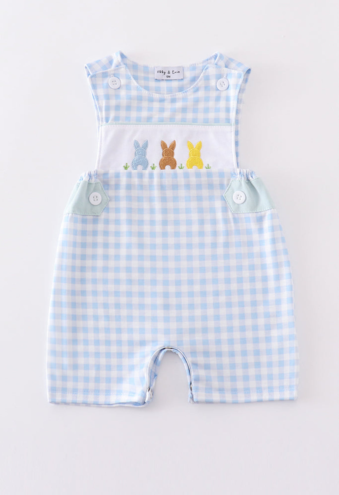 Boy’s Blue Bunny Embroidered Romper