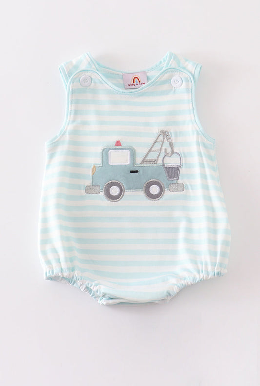 Boy’s “Crane Truck” Appliqué Bubble