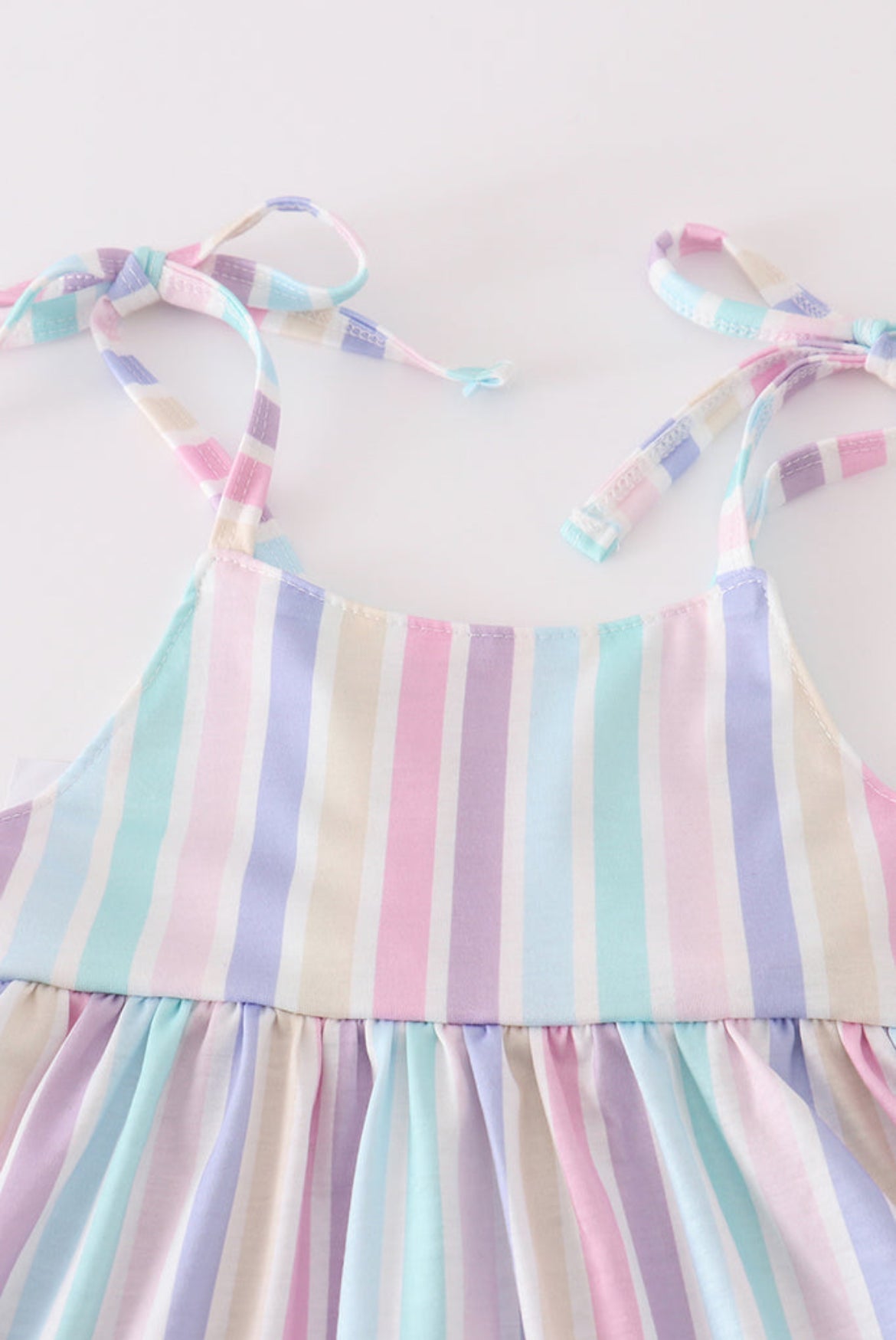 Girl’s Multicolored Stripes Short Set