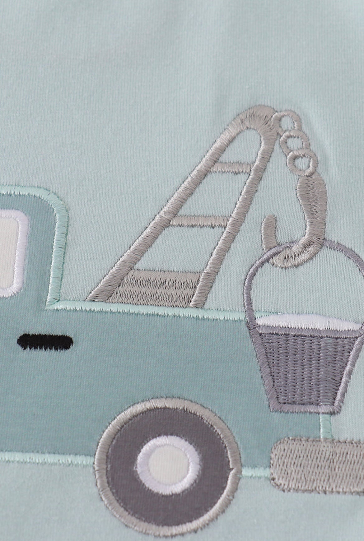 Boy’s Blue Crane Truck Appliqué Short Set