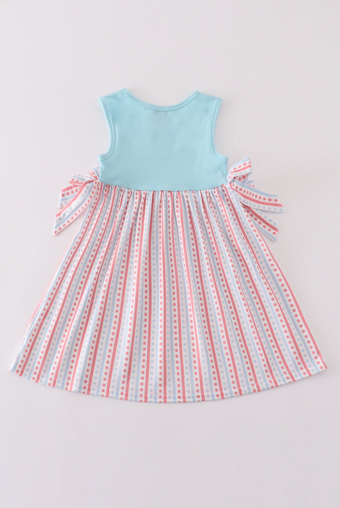 Girl’s Embroidered Blue Whale Dress