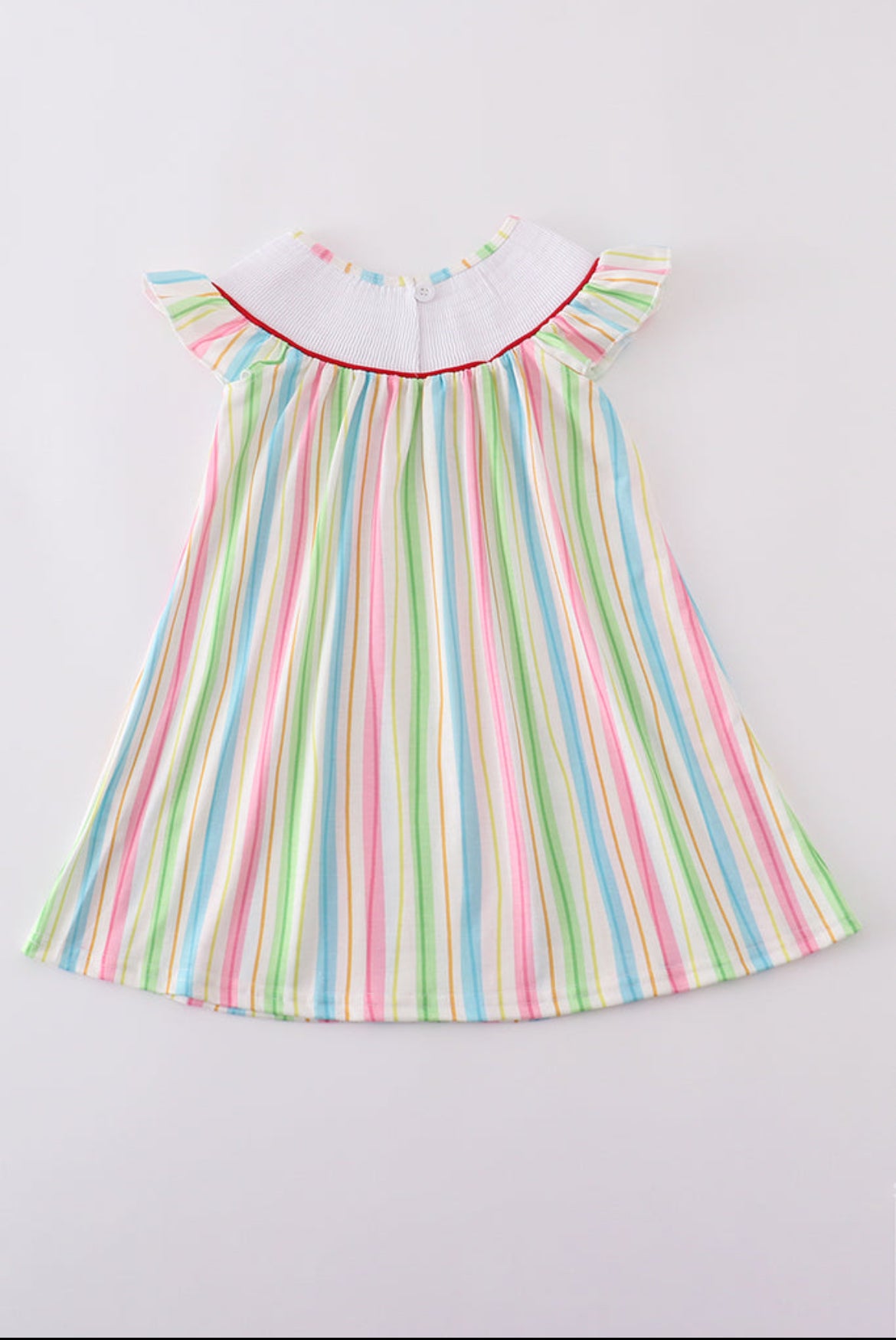Stripe Dr. Seuss Embroidery Smocked Girl’s Dress