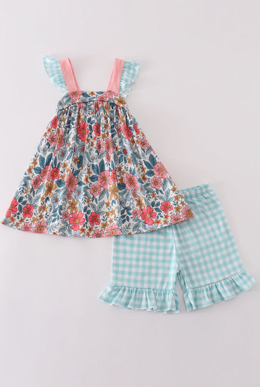 Girl’s Garden Blossom Shorts Set