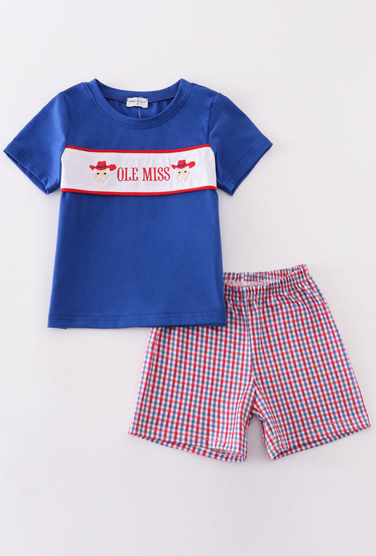 Blue Ole Miss Embroidery Set