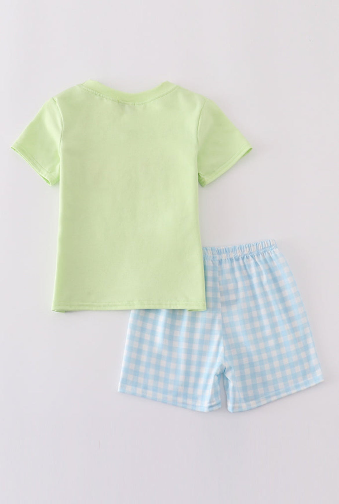 Boy’s Green Ice Cream Embroidered Short Set