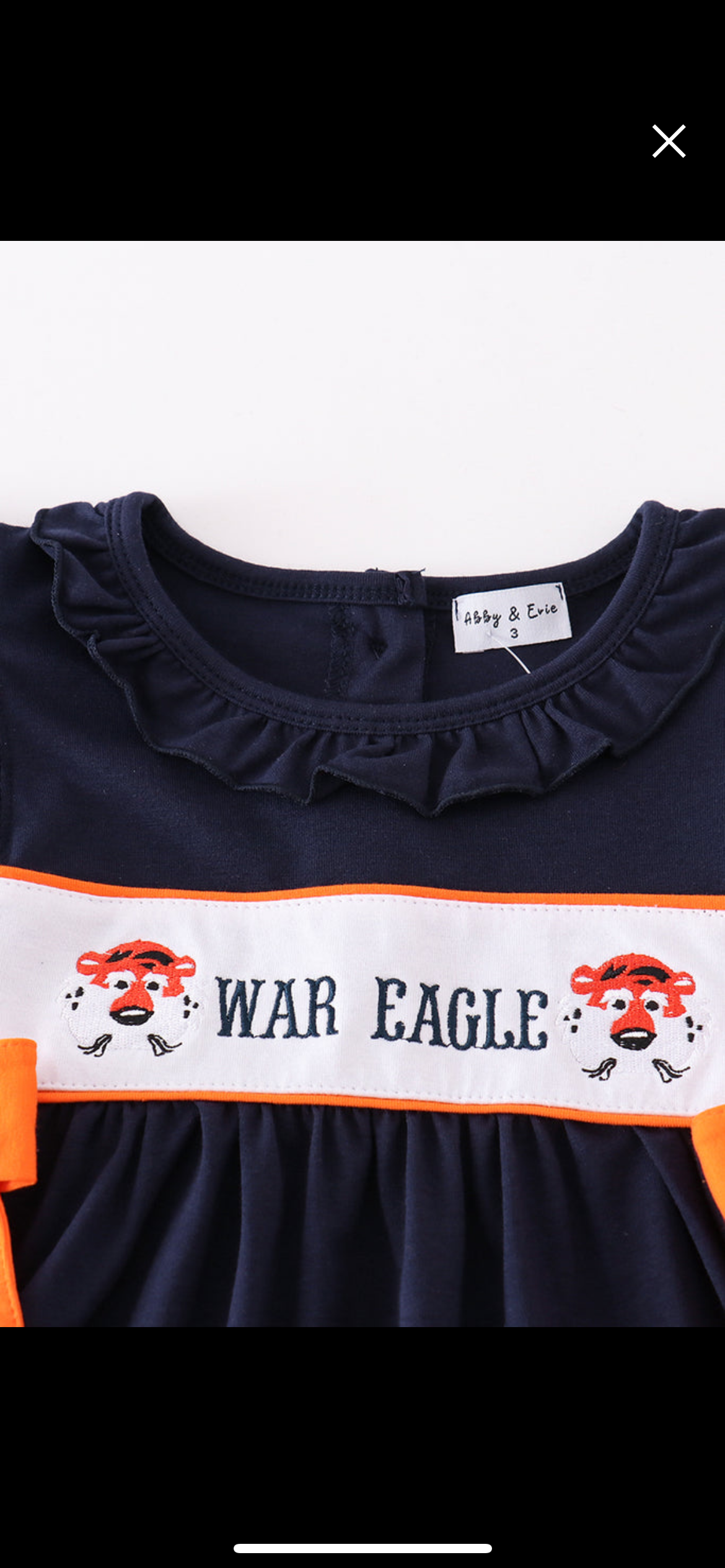 Girl’s “War Eagle” Embroidered Dress