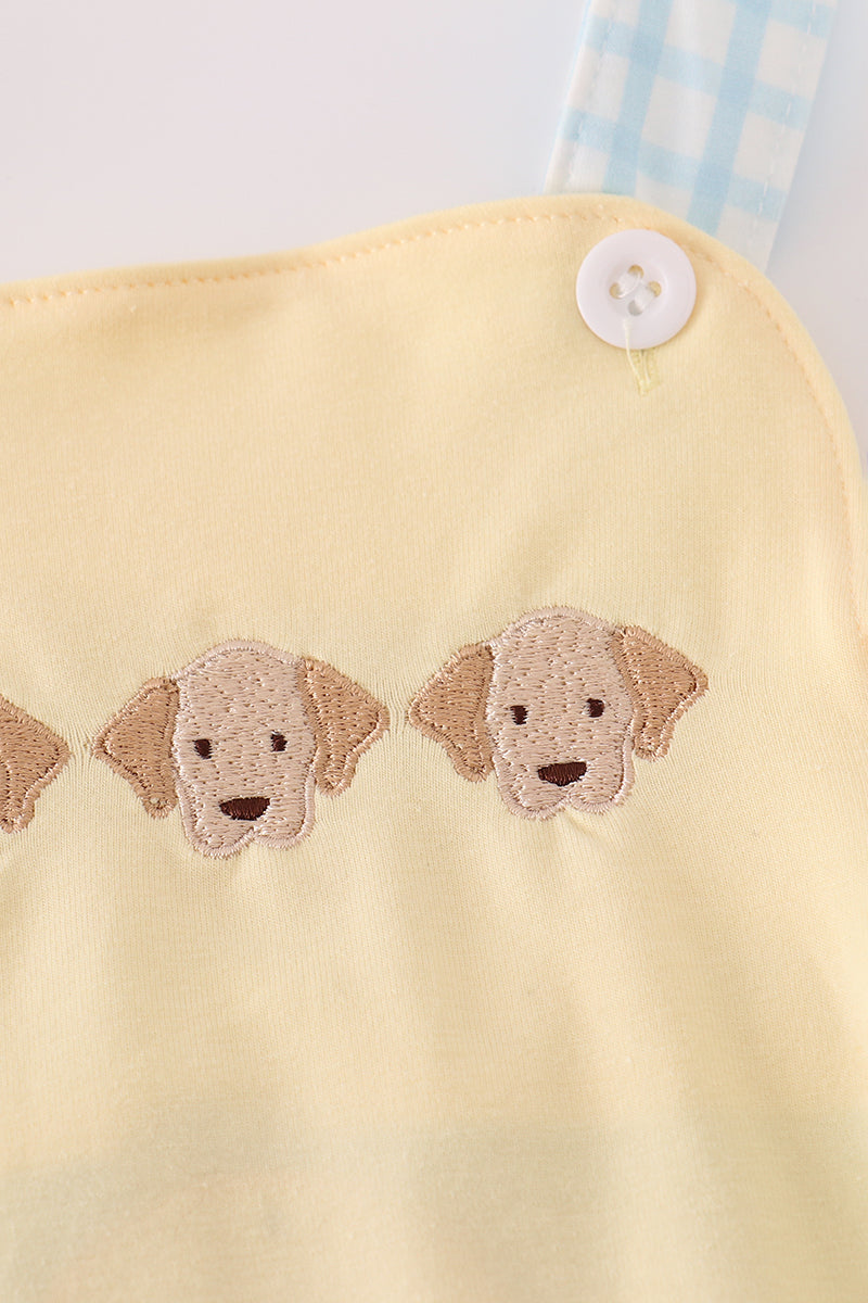 Yellow puppy embroidery bubble