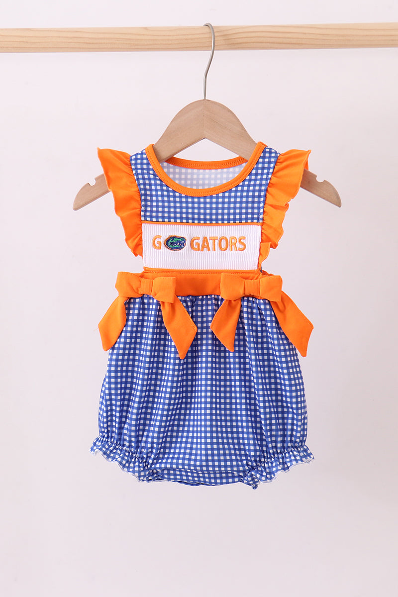 Florida Gators smocked ruffle bubble