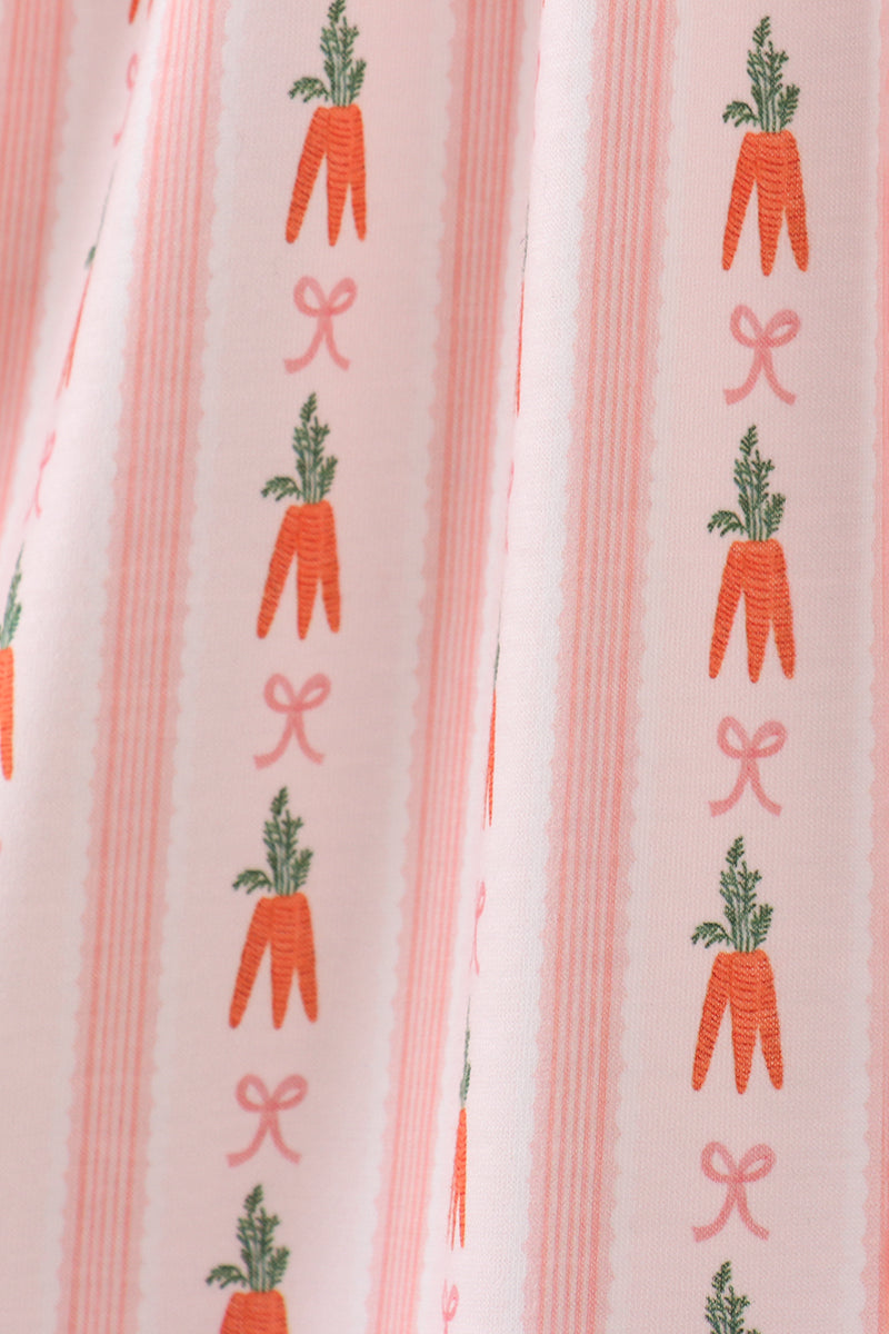 Bunny embroidery ruffle dress