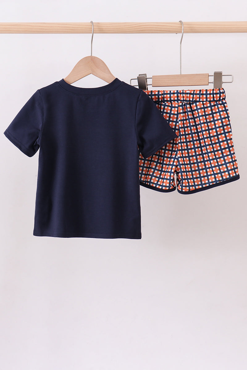 Auburn war eagle smocked short set