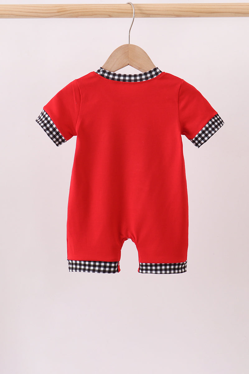 Red Georgia Go Dawgs Applique Romper
