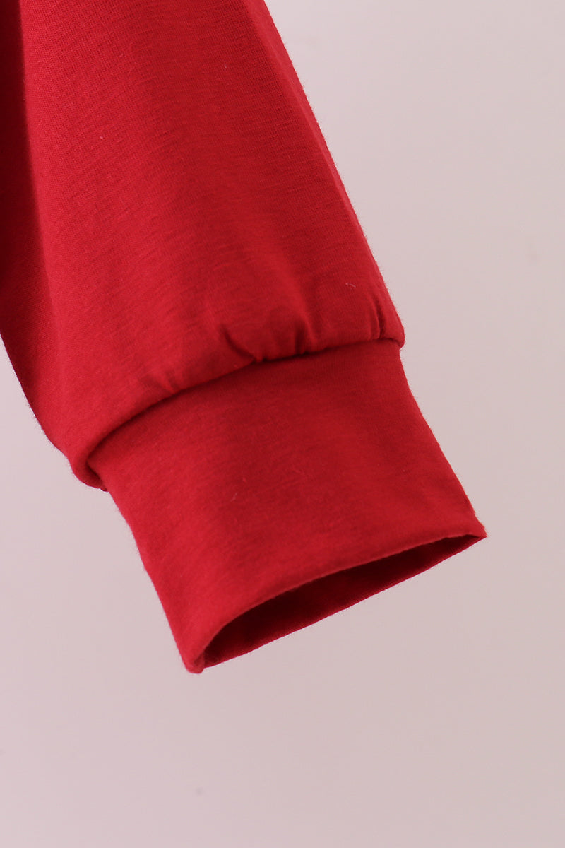 Red Alabama Roll Tide Embroidery Hoodie
