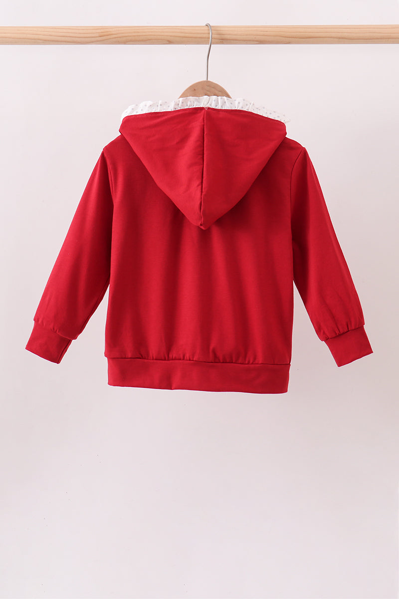 Red Alabama Roll Tide Embroidery Hoodie