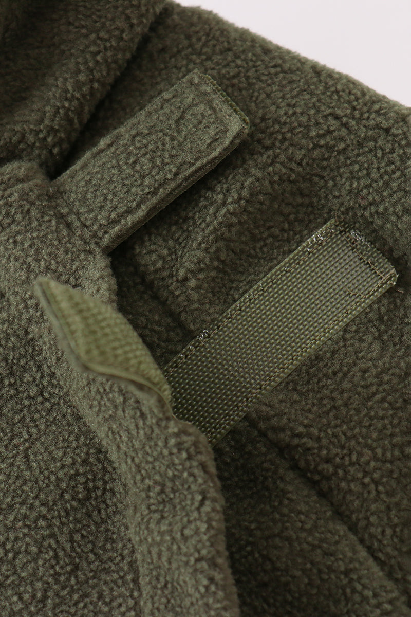 Green Fleece Bow Coat